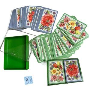Hallmark Floral Playing Cards With Plastic Case
